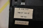 1) Bmw Oem 8368966 61319362762 Used Window Switch Array Driver Door- HW.07 SW.09. Price: $90.00.