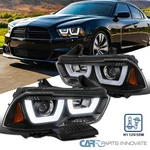 Black Fits 2011-2014 Dodge Charger Iced Led Tube Projector Headlights Lamps New. Price: $339.95.