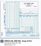 Auto Repair Order / Snap-a-part With Carbon 3 8.5" X ARO-655 New. Price: $868.23.
