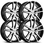 (4) Raceline 145M Encore 17X7.5 5X108/5X4.5" +40MM Black/machined Wheels Rims New. Price: $798.96.