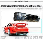 Titanium Porsche 991 911 GT3 Center Exhaust Muffler W/ Gloss Black Tips Oem New. Price: $2890.14.