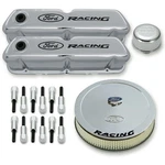 Ford Racing 302-510 Complete Dress Up Kit Chrome Finish W/black Emblems New. Price: $329.99.