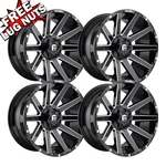 (SET-4) Fuel D615 Contra 22X12 6X139.7 Black Milled -43MM Wheels Rims Inch New. Price: $2400.00.