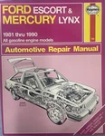 1981-1990 Ford Escort Mercury Lynx Haynes Repair Manual Workshop Service New. Price: $20.00.