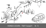 Genuine Oe Tube Assembly Plastic 76811SZAA21 For Honda 76811-SZAA21 Neu. Price: $67.75.