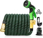 (25-100)BLACK/GREEN Upgraded Leakproof Lightweight No-kink Garden Hose, Flexible New. Price: $27.99.