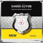 Genuine Nissan Pad Kit-disc Brake Rear D4060-3JY0B New. Price: $136.50.