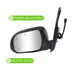 Left Driver Side Mirror For Toyota Sienna 2011 2012 2013 2014 Black Power Heated New. Price: $52.99.