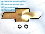 Black Gold Brush Bowtie Grille Emblem Silverado Tahoe Suburban Express 1994-2000 New. Price: $98.80.
