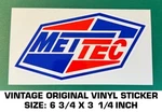 Mettec Titanium & Super Alloy Fasteners - Vintage Original Vinyl Decal Sticker Used. Price: $6.51.