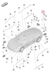 Porsche Taycan Rear Lighting Genuine 9J1947200C New. Price: $112.22.