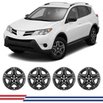 Set Of 17" Matte Black Hubcaps For 2013-2018 Toyota RAV4 Steel Wheels New. Price: $97.99.