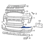 For Jeep Grand Cherokee L 2021-2025 6UU02DX8AA Front Right Bumper Trim New. Price: $69.95.