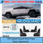 Tpe Tesla Cybertruck Mud Flaps Front & Rear Anti-splash Guards Left/right Black New. Price: $23.99.