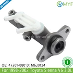 Aluminum Brake Master Cylinder Fits 98-00 01-02 Toyota Sienna All Engine M630124 New. Price: $33.99.