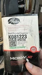 New Gates Serpentine Belt Green Stripe Micro-v K081223. Price: $35.00.