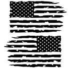 Tattered Distressed American Flag Decal Vinyl Sticker Set Of 2 Left Right Side New. Price: $11.50.