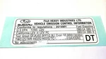 2016 Subaru Wrx Sti Emission Control Label P/n 14808AH07A Oem New Part. Price: $19.99.
