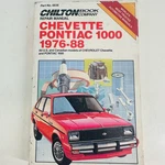 1976-88 Chevrolet Chevette Pontiac 1000 Chilton Repair Manual Part No. 6836 Used. Price: $11.66.