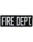 Novelty (U-N106B) "fire Dept." 11" Patch White On Black New. Price: $10.40.