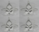 4 - Polished Aluminum U.s. Mags Wheel Rim Center Caps Tribar Knockoff Spinners New. Price: $399.75.