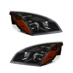 Headlights Pair Black Fit For Freightliner Cascadia 2018-UP Halogen Headlamp New. Price: $249.99.