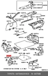 Oe Plate, Rear Floor Finish Side, Left, 64754AC010C0 For Toyota 64754-AC010-C0 Neu. Price: $118.02.