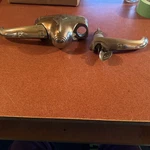 #A25 Late 40S ? Ford Trunk Lid Handle 8A7043525 8A-7043511 Used. Price: $40.00.