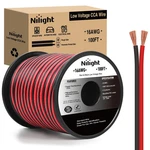Nilight 100FT 16AWG Copper Clad Aluminum Wire 16/2 Gauge Red Black Cca Electrica New. Price: $39.99.