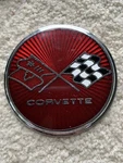 Gm #347914 1975-1976 Corvette Rear Fuel Door Emblem, Very Nice Used Original.. Price: $85.00.