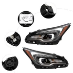 For 2019-2020 Buick Envision Full Led Headlight Headlamps Left/right Side Chrome New. Price: $184.23.