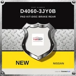 Genuine Nissan Pad Kit-disc Brake Rear D4060-3JY0B New. Price: $61.00.
