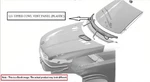 Windshield Wiper Cowl Grille Vent Panel Oem 2018 Ford Mustang JR3Z63018A17AB Used. Price: $90.00.