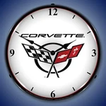 C5 Corvette Logo Led Lighted Clock - White New. Price: $169.95.