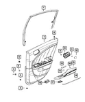 Genuine Mopar Rear Door Trim Panel Assembly Right 6RA261X9AD New. Price: $652.05.