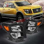 Black Housing Amber Corner Oe Style Headlights For 16-24 Nissan Titan/titan Xd New. Price: $263.24.