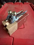 Nos 1959 Ford Galaxie Fairlane Pair Front Fender Ornament Emblem Chrome Used. Price: $148.71.