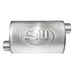 Exhaust Muffler 304 Ss Oval Turbo Chambered Gray 3" Offset Id, New. Price: $331.55.