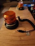 Ecco Amber Corded Strobe Led Light Magnetic Base 12-24 Vdc 27W New Open Box. Price: $75.00.