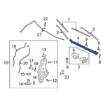 Ford F-150 2018-2020 JL3Z17566F Wiper Linkage New. Price: $127.09.