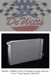 1969 1970 1971 1972 Corvette Big Block Dewitts Aluminum Radiator 1139069 427 454 New. Price: $635.00.