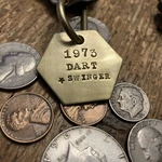 1963 Dodge Dart Swinger Brass Key Fob 73 / Chrysler Mopar New. Price: $14.95.