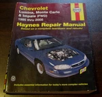 Haynes Repair Manual 24048 Chevrolet Lumina, Monte Carlo, Impala 1995-2005 Used. Price: $9.85.