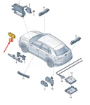 New Audi Q4 E-tron Front Keyless Entry Antenna 5WA962133E Genuine Neu. Price: $63.28.