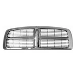 New Chrome And Unpainted Grille Fits 2002-2005 Dodge Ram 1500 55077185AG. Price: $100.55.
