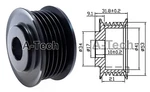Alternator Pulley 6 Groove 17MMID 53MMOD For Chrysler Dodge Jeep Volkswagen New. Price: $12.60.