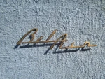 1955 1956 Chevrolet Belair Dash Speaker Grille Emblem Script Gold Used. Price: $59.99.