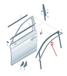 New Audi Q5 Fy Front Left Door Window Guide Trim Strip 80A837643H Original. Price: $136.19.