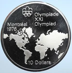1973 Canada Elizabeth Ii Olympic Montreal World Map Proof Silver Coin I107800 Ungraded. Price: $598.20.