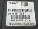2016 Hyundai Santa Fe Body Control Module Receiver Bcm Id 95400-4Z240 Unit 15 Used. Price: $117.70.